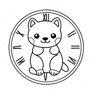 Cute Na Pahina Ng Kulay Ng Orasan Ng Hayop 48883-10693