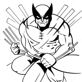 Wolverine Na May X Men Logo Na Pahina Ng Kulay 49253-10788