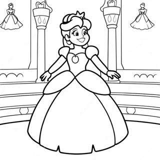 Princess Peach Mga Pahina Ng Kulay