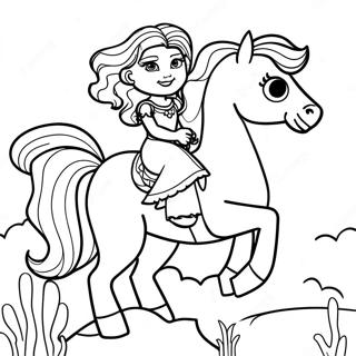 Merida Na Nakasakay Sa Kabayo Na Pahina Ng Kulay 50819-11121