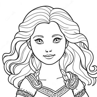 Merida Na May Magulong Buhok Na Pahina Ng Kulay 50820-11125