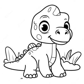 Cute Na Sanggol Na Dinosaur Na Pahina Ng Kulay 50914-11133