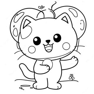 Chococat Na May Mga Lobo Na Pahina Ng Kulay 51005-11163