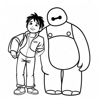 Hiro Hamada Kasama Si Baymax Na Pahina Ng Kulay 51093-11174