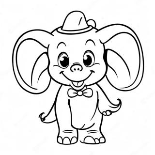 Dumbo Na May Malaking Ngiti Na Pahina Ng Kulay 52853 11568