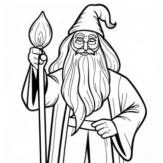 Dumbledore Na May Wand Na Pahina Ng Kulay 5285-2405