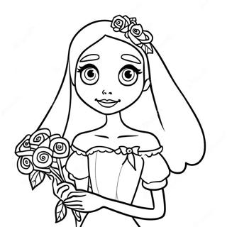 Corpse Bride Na May Mga Bulaklak Na Pahina Ng Kulay 52938-11571