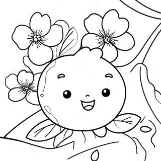 Masayang Pahina Ng Kulay Ng Cherry Blossom 53121-11619