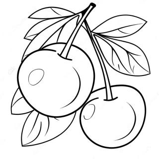 Nagniningning Na Pula Na Cherries Na Pahina Ng Kulay 53123 11625