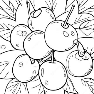 Nagniningning Na Pula Na Cherries Na Pahina Ng Kulay 53123 11626