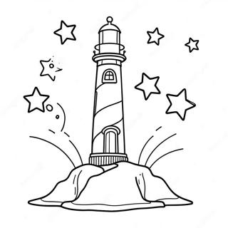 Makulay Na Parola Na May Mga Bituin Na Pahina Ng Kulay 54003-11818