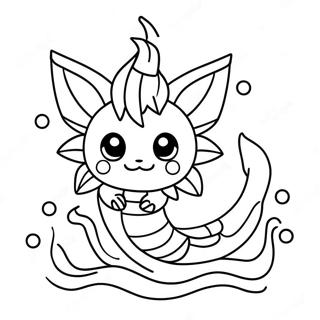 Vaporeon Mga Pahina Ng Kulay