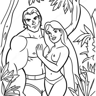 Tarzan At Jane Sa Gubat Na Pahina Ng Kulay 54361-11893