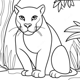 Si Bagheera Ang Panther Na Nanonood Na Pahina Ng Kulay 54629-11957