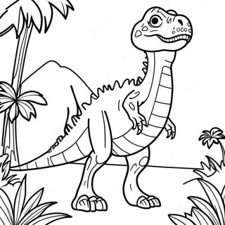 Allosaurus Sa Gubat Na Pahina Ng Kulay 55161 12083