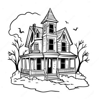 Naiwang Haunted House Pahina Ng Kulay 55544-12158