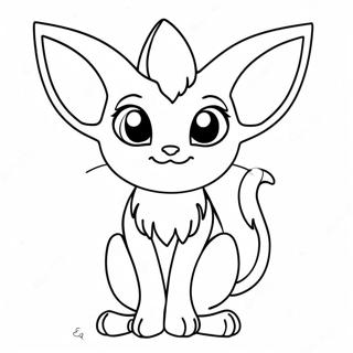 Cute Na Espeon Na Nakasalampas Pahina Ng Kulay 55632-12174