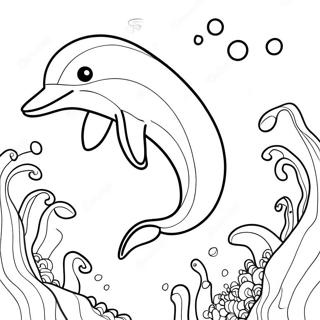 Nagsasayaw Na Dolphin Na Pahina Ng Kulay 55815-12215