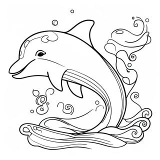 Nagsasayaw Na Dolphin Na Pahina Ng Kulay 55815-12216