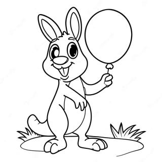 Pahina Ng Kulay Ng Kangaroo Na May Hawak Na Lobo 56009-12267