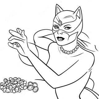 Catwoman Na Nagnanakaw Ng Alahas Na Pahina Ng Kulay 56551-12381