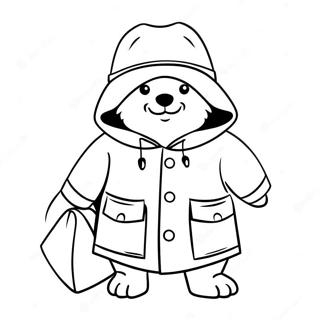 Paddington Bear Na May Asul Na Coat Na Pahina Ng Kulay 57014-12470