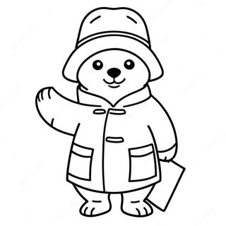 Paddington Bear Na May Asul Na Coat Na Pahina Ng Kulay 57014-12472