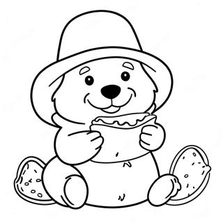 Paddington Bear Na Kumakain Ng Sandwich Na Pahina Ng Kulay 57015-12473