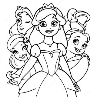 Makukulay Na Prinsesa Ng Disney Na Pahina Ng Kulay 57937-12671