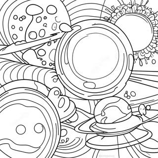 Detalyadong Solar System Ng Mga Planeta Na Pahina Ng Kulay 5813-2365