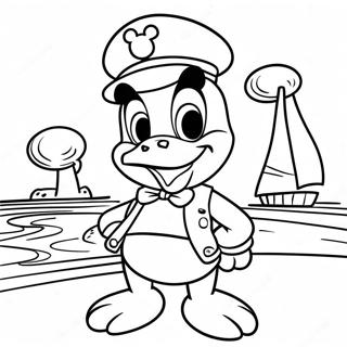Donald Duck Sa Sailor Suit Pahina Ng Kulay 58741 12856