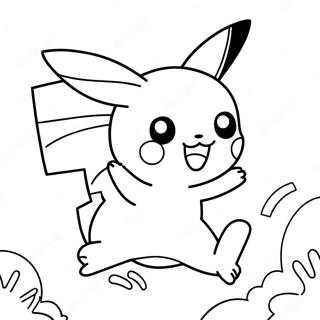 Pikachu Tumatalon Sa Hangin Pahina Ng Kulay 58824-12870