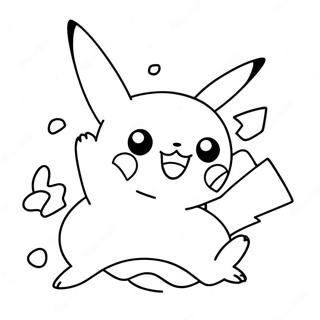 Pikachu Tumatalon Sa Hangin Pahina Ng Kulay 58824-12871