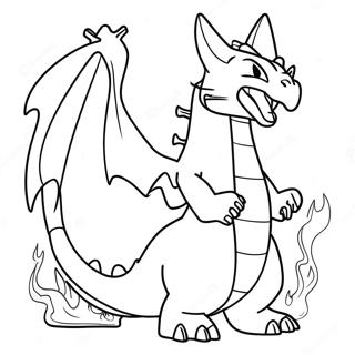 Charizard Humihip Ng Apoy Pahina Ng Kulay 58825-12873