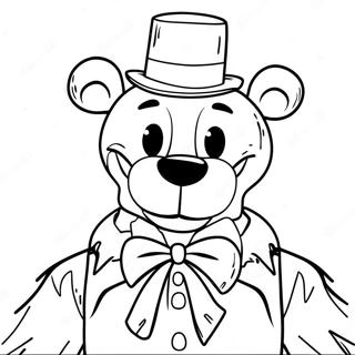 Freddy Fazbear Na Nakatitig Na Pahina Ng Kulay 59406-13011