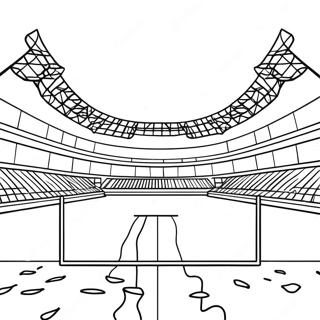Larangan Ng Football Na May Mga Goal Posts Na Pahina Ng Kulay 59494 13037