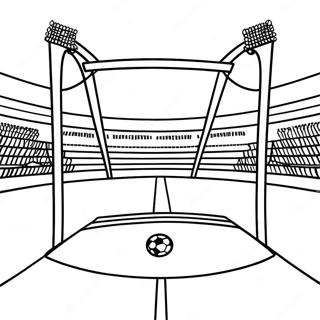 Larangan Ng Football Na May Mga Goal Posts Na Pahina Ng Kulay 59494 13040