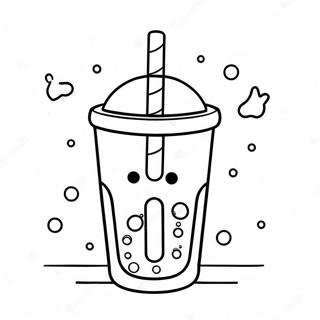 Cute Na Boba Tea Cup Na Pahina Ng Kulay 6086-702