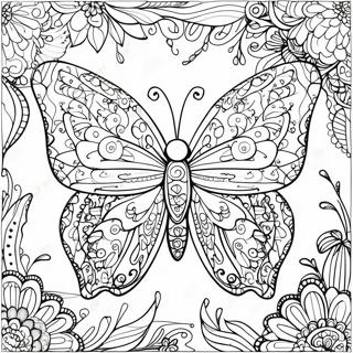 Masalimuot Na Zentangle Butterfly Na Pahina Ng Kulay 61956-13648