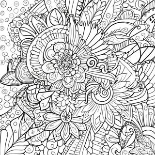 Detalyadong Zentangle Mandala Na Pahina Ng Kulay 61958-13654