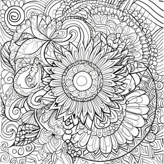 Detalyadong Zentangle Mandala Na Pahina Ng Kulay 61958-13655