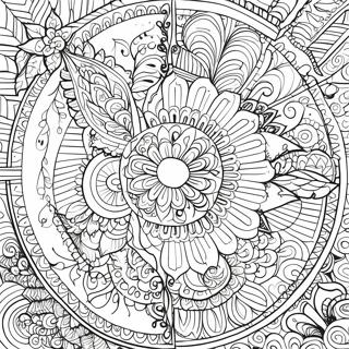 Detalyadong Zentangle Mandala Na Pahina Ng Kulay 61958-13656