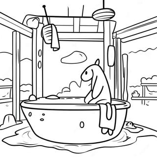 Eksena Sa Bathhouse Ng Spirited Away Na Pahina Ng Kulay 62140 13692