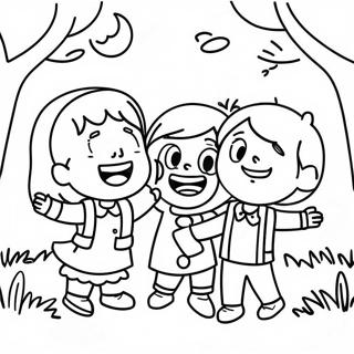 Masayang Mga Bata Na Kumakanta Sa Parke 62321 13736