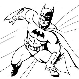 Batman Sa Isang Dynamic Na Poses Na Pahina Ng Kulay 6268-1484