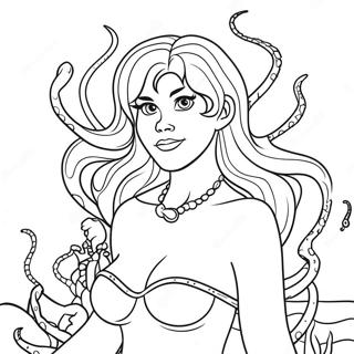 Ursula Na May Mahikang Tentacles Na Pahina Ng Kulay 63244-14007