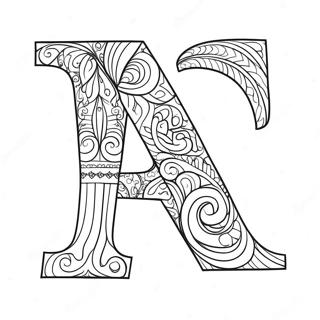 Kaakit Akit Na Letra A Pahina Ng Kulay 64143-14228