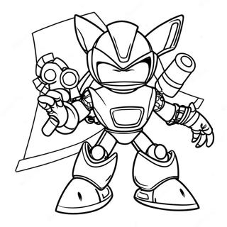 Metal Sonic Kasama Ang Mga Robot Na Pahina Ng Kulay 64705-13835