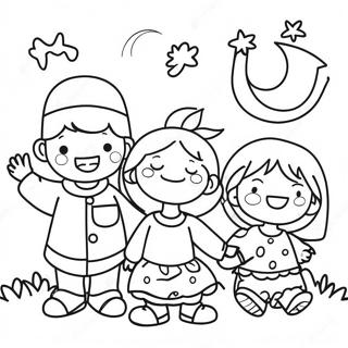 Masayang Pahina Ng Kulay Ng Mapayapang Mga Bata 64807-13957