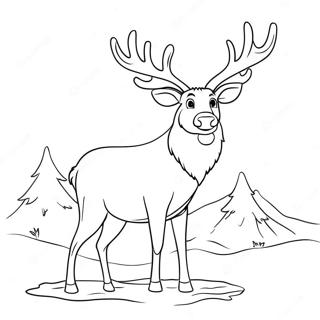 Pahina Ng Kulay Ng Maharlikang Realistikong Reindeer 65544 14334